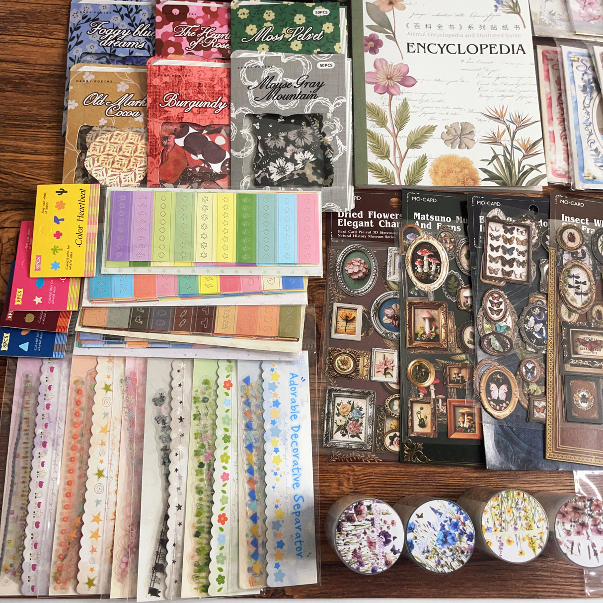 1000+pcs FLORA journaling bundle WITH MOON BOX(A260509)