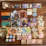 650+pcs journaling bundle with wolf wooden-box(A260514)