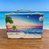 Seaside vocation journaling bundle with seaside wooden suitcase (A260527)