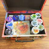 Tree/forest  journaling bundle with tree wooden suitcase(A260608)