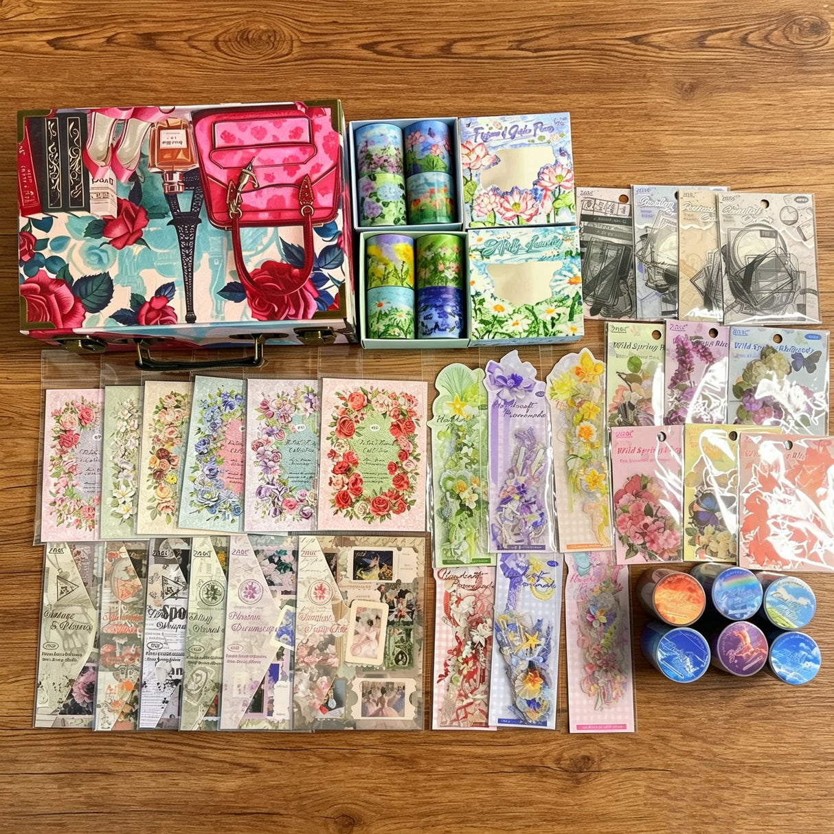 Paris Floral Journaling bundle with Paris suitcase (A260622)