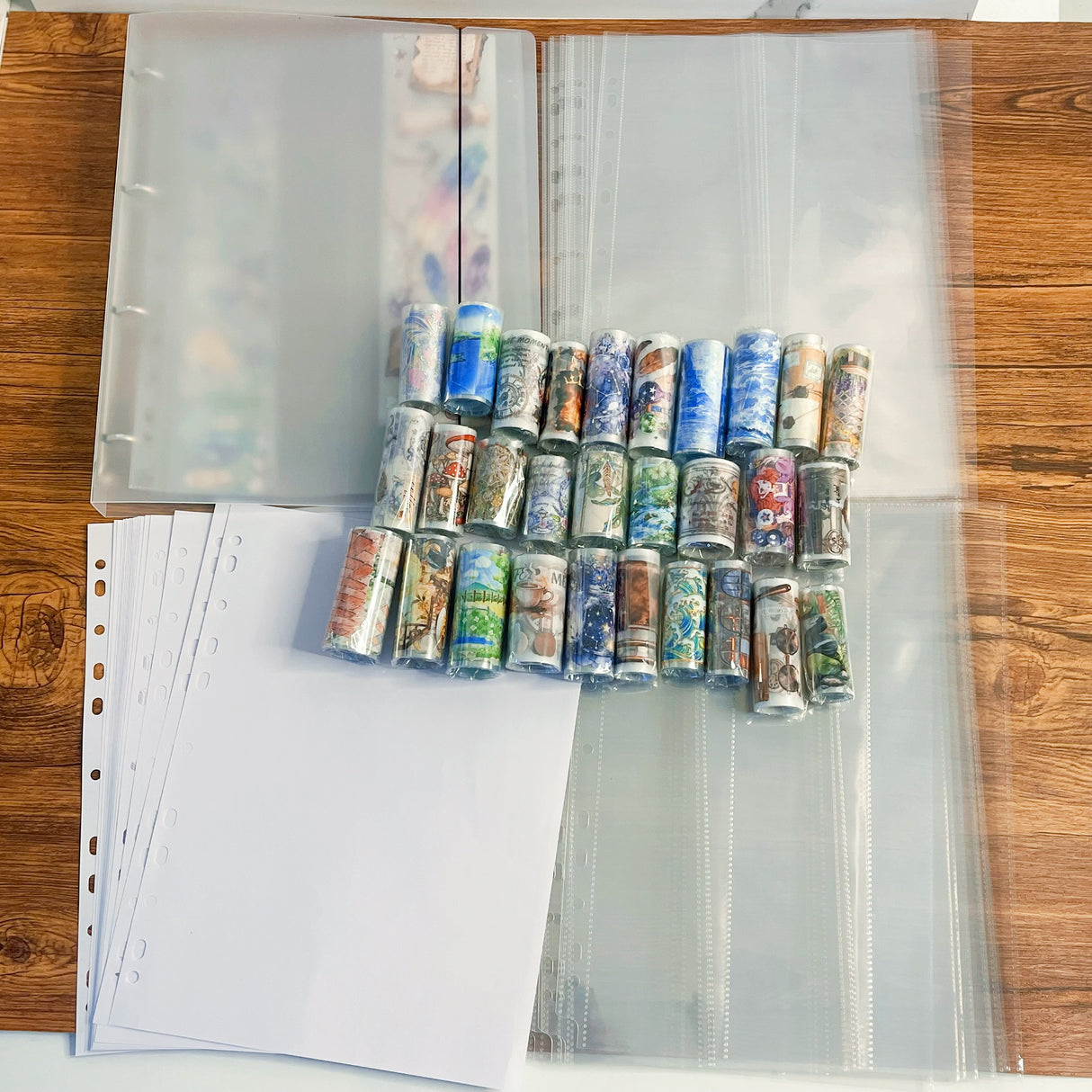 Tape storage bundle with 30pcs gorgeous BEST Seller PET-tape (1 meter loop) bundle (T260624)