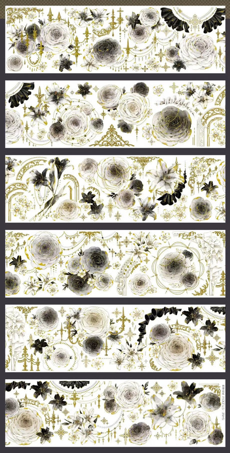 1 loop gorgeous dark flower PET-tape (TB26070704)