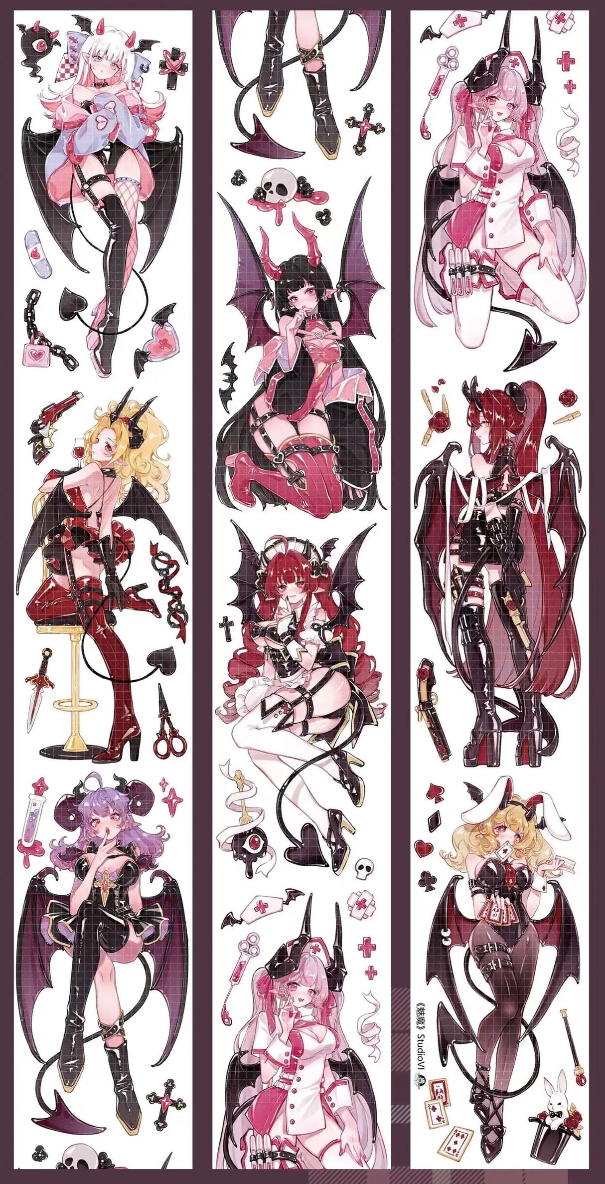 1 loop gorgeous gothic Succubus PET-tape (TB26070902)