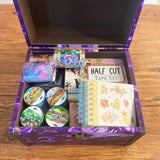 57items Floral journaling supplies bundle with XL crystal box(A260723)