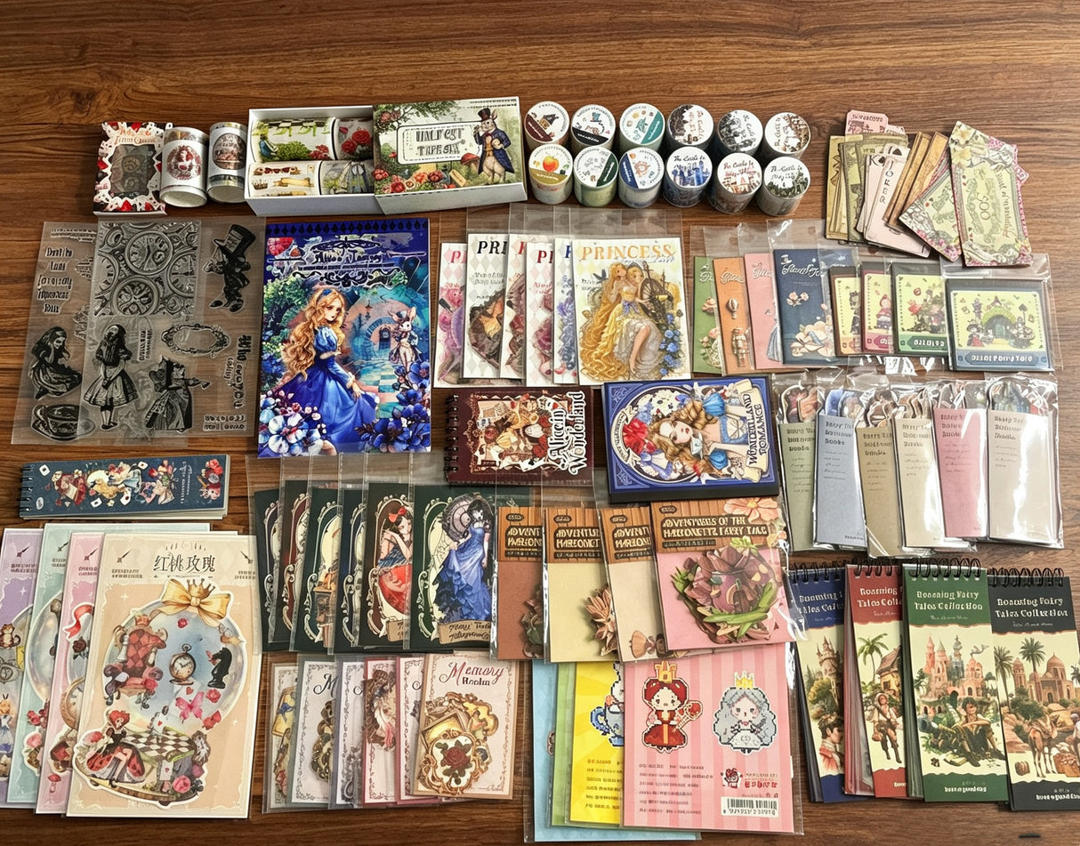 Alice fairy tale bundle with wooden suitcase (A260805)