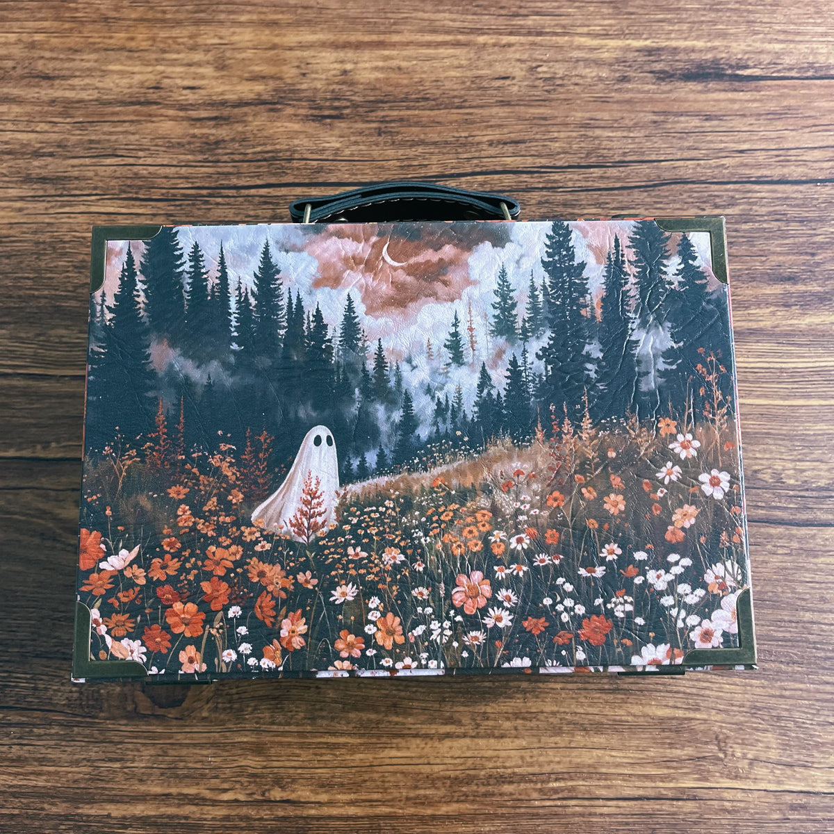 Halloween ghost jouranling bundles with wooden suitcase (A260914)