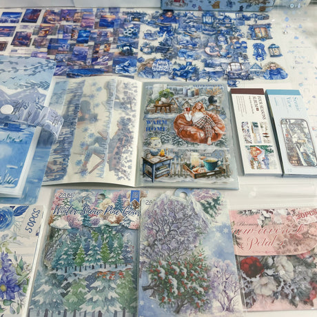 Winter journaling supplies bundle