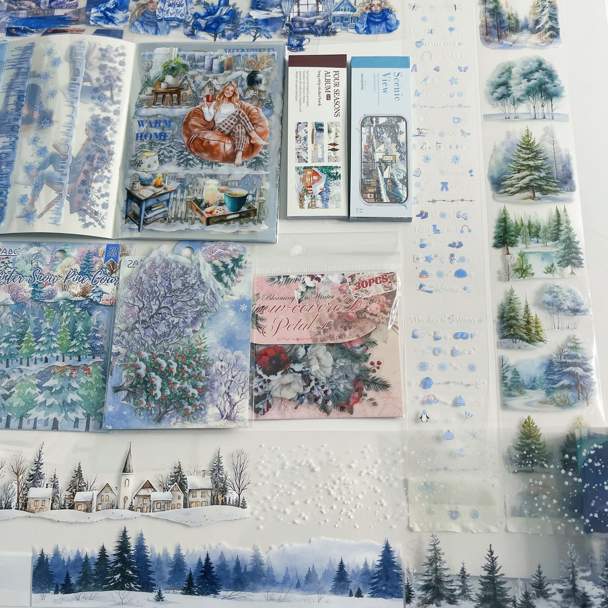 Winter journaling supplies bundle