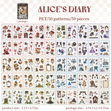 50pcs Alice PET-sticker book(TZB26042101)